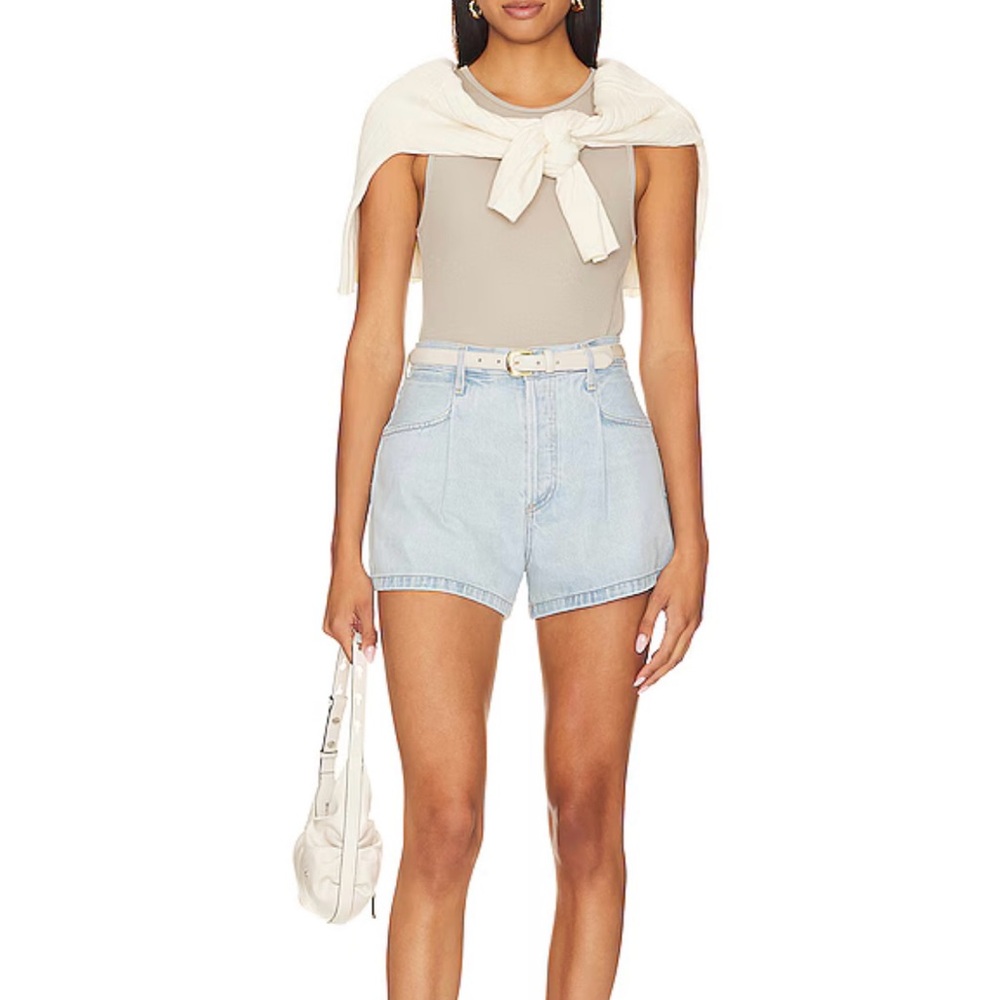 Citizens Of Humanity Franca Pleated Baggy Denim Shorts size 26